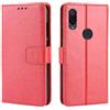 BT per Xiaomi Redmi NOTE 7 / NOTE 7 Pro Custodia COVER STAND flip LIBRO gel tpu PORTAFOGLIO magnete simil pelle porta carte card (Rosso)
