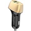ENERGIZER - Caricabatterie da auto da 38 W - 1 porta USB-C & 1 porta USB-A - Caricatore accendisigari - Design Carbone - Oro D38
