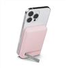 Belkin Batteria esterna wireless magnetica da 5000 mAh, caricabatteria portatile con MagSafe, ricarica passante, uscita da 7,5 W, ingresso da 10 W, supporto estraibile, iPhone 17/16/15/14/13, Rosa