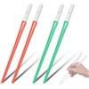 Generic 2 paia di bacchette a forma di spada laser a LED, 9 colori cangianti, in ABS trasparente, leggere, portatili, con parte rimovibile e lavabile in lavastoviglie