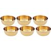 BishtHub Piccole ciotole decorative in ottone Pooja rotonda Katori Chutney Bowl Home Decor articolo religioso - 30 ml ogni ciotola, (confezione da 6 pezzi)