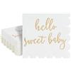 Juvale Tovaglioli da tavola per festa di Naissance (13 x 13 cm, feuille d'or, paquet de 50)