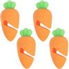 Cabilock Sollevatore per Coperchio Set di Creativi a Forma di Carota in Silicone Antispreco 4 Pezzi Set di Creativi Protezione da Traboccamento per per Cucina