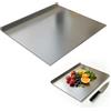 BUERPINKING Tagliere in acciaio inox, 40 x 30 cm, spessore 2 mm, piano di lavoro con