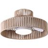 Sulion - Ventilatore da soffitto WINDSOR Luce LED 18 W dimmerabile - Motore DC silenzioso, design decorativo con corda naturale, Ø52 cm, 5 velocità, timer, funzione inverno-estate