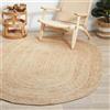 Trademoon Tappeto ovale intrecciato a mano, in iuta naturale, 6 x 0,9 m, tessuto a mano, decorazione per fattoria, resistente, adatto agli animali domestici, per soggiorno e camera da letto
