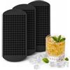 JYYWTSI 3 Pezzi Stampo per Ghiaccio, 24 x 12 cm Stampi per Ghiaccio in Silicone, 160 Scomparti Mini Cubetti da 1 cm, Silicone Alimentare Flessibile per Cucina Bar Whisky Cocktail Bevande