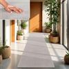 TT Home Tappeto Salotto Pelo Corto Monocolore Design Moderno Lavabile, Colore: Argento, Dimensione:80x150 cm