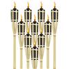 UISEBRT Set da 24 Fiaccole per Giardino, Torce da Giardino per Esterni, Fiaccola ad Olio in bambù con Stoppino, Torce a Olio Decorative, Accensione ad Olio, Altezza: 90 cm