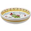 sicilia bedda - CIOTOLA IN CERAMICA SICILIANA Realizzata e Dipinta a Mano - Prodotto Artigianale (Decoro Ficodindia, Diametro 20 CM - Altezza 6 CM)