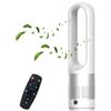 Vulaop Ventilatore a torre silenzioso, ventola senza pale del rotore, 8 livelli + modalità boost, oscillazione 90°, telecomando da 5 m, display touch LED, funzionamento silenzioso ≤ 50dB, timer 8h per