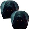Generic Copritesta auto 2 pezzi Ghost Face lavabile traspirante | Coprisedile per Halloween, per SUV, camper, berlina, pendolari, viaggi, stagione autunnale, uomo e donna