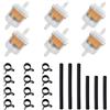 CiShow 1/4Inch Moto Filtro Carburante Kit Inline, 6pcs 6mm Filtro Carburante, 12pcs 8mm Morsetti Tubo Nero, 6pcs 10/15cm Morsetti Tubo Carburante per Auto Moped Moto Lawn Bike Scooter