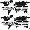 nsoektpl Per BMW R1250GS R 1250 Gs Adesivi Moto Coda Lato Superiore Box Custodie Borse Laterali Bagagli In Alluminio Avventura Mappa Del Mondo Decalcomanie