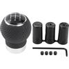 Aramox Pomello del cambio, Universal 5 velocità / 6 velocità Modifica auto Pomello del Cambio Velocità del Cambio Leva Testa del cambio Leva Hanldle(5 Speed)