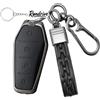 Rondrive Custodia per chiavi in pelle metallizzata adatta per BYD Seal U DM-I Song Plus EV Sealion 7 Atto 2 /3 Tang Dolphin Surf Han Seal 6 DM-i per chiave auto, cover portachiavi nero