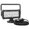 PICAA Faro da Ricerca Led 12V, 7 Pollici 36W Luce di Flood con Calamitato | Fari Led Fuoristrada 4x4, Con Accendisigari, Cavo Retrattile da 5 m, per Auto Camion SUV Trattore Barca Campeggio