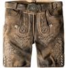 Stockerpoint Pantaloni da Uomo Logan in Pelle, Marrone Antico Spolverato, 56