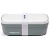 osama home PANTONE Porta Pranzo Stile Bento Box con Divisorio Interno e Valvola di Sfiato, Lunch Box Portapranzo per Ufficio, Scuola e Università, Contenitore Ermetico per Schiscetta Pranzo, 12x7x20,7, Grigio