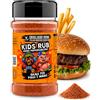 GRIGLIARE DURO ITALIAN HARDCORE BARBECUE Kids Rub 200g GRIGLIARE DURO - Spezie Barbecue Delicate Senza Piccante - Aglio in Polvere Paprika Dolce per Famiglia - Insaporitore Carne Manzo Pollo - Made in Italy