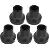 ZJchao 5 Punte per Stampelle, 14 Mm in Gomma Naturale Antiscivolo, Buona Presa, Antiscivolo, Resistenti All'usura, Durevoli, Punte per Bastoncini di Gomma, Cuscinetti di Ricambio per Bastone Passeggio, Ba