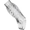 Kutocesy Guaina Per Pene Con Anello Per Pene Guaina Per Pene in Silicone Con Superficie Strutturata Giocattoli Sessuali Riutilizzabili Per Coppie (Transparent)