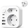grestar 6 in 1 Adattatore Australia, 2500W Adattatore Presa Australia con 4 USB e interruttore, Adattatore da Viaggio Tipo I per Cina Nuova Zelanda Argentina Figi