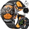 LIGE Smartwatch Uomo GPS, Barometro/Altimetro/Bussola, AMOLED 1,43" Smart Watch Militare con Torcia LED, Chiamate Bluetooth, 170 Modalità Sport, 5ATM, Monitoraggio Salute, Android iOS, DM1-H