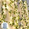 A.bigwhale Stringa luminosa con foglie, 6m 60LED edera ghirlanda luminosa, verde artificiale foglia edera vite con luce, primavera piante decorazione per muro matrimonio festa giardino festival