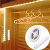 OriFiil Luce Armadio LED con Sensore di Movimento, Striscia LED 1 Metro Striscie a Batteria, 3000K Bianco Caldo Luce Bambini Notturna per Armadi Camere da Letto, Scala, Guardaroba, Bagno