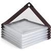 YILUFACAI Telone trasparente con occhielli, impermeabile, trasparente, 3 x 3 m, per esterni, piante, giardino, mobili, animali, cappellini, tetti