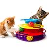 Generico Giochi per Gatti Gioco Interattivo con Pista 3 Livelli 3 Palline con Sonagli Spin Tower Palline con Sonaglini Giocattolo Animali Domestici Catplay Stimolazione Sensoriale Torre Interattiva Multi Piano