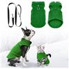 FFTANXS Cappotto per cani con imbracatura per cani di piccola taglia - Maglione per cani, abbigliamento Chihuahua, cappotto invernale per uso interno ed esterno (verde, L)