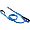 Snootiful Hound Guinzaglio per cani con doppio manico sicuro con moschettone di bloccaggio, guinzaglio imbottito con due manici, 180 cm, maniglia per il traffico, colori assortiti (blu)