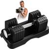 Lifepro Adjustable Dumbbell 25kgs - Single Weight Set for Home Gym with Anti-Slip Handle & Easy Mechanism - Weights for Women & Men with Storage Rack - Single Dumbbell 2-25kgs