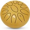 Sxhlseller Tamburo per Pioggia 11 Toni Elegante Tamburo per Pioggia in Acciaio Al Carbonio per Giardino Esterno Chakra Rain Drum (YELLOW)