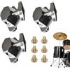 Generico Gambe per Tamburo a Pavimento Lega Di Zinco Metallo Argento | Morsetto Portapiatti Per Batteria Gambe Ricambio Jazz Floor Tom, Kit di Hardware, Percussioni, Supporto, Attrezzatura