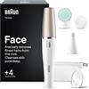 Braun FaceSpa Epilatore Viso Donna con Spazzola di Pulizia, 851V Bianco