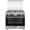 Glem Gas GLEM_GAS SA965VI CUCINA 90X60 INOX 5F+1TC F.GIG. GAS VENTIL. CLASSE A