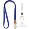MORSUNBELA Porta Badge da Collo Cordino per Cellulare Portachiavi Blu Profondo | 48 cm Stirata Porta Badge da Collo Cordino Portachiavi Lungo Insegnanti Laccetti per Telefono Chiavi Permesso di Lavoro
