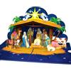 papercrush® Pop-up biglietto Natale 3D presepe natalizio - Carta regalo natalizia con motivo Cristiano per donna, uomo e bambini (mamma, bambina, nonna) - Cartolina portasoldi per auguri di Epifania