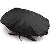 smashing BBQ Grill Cover, Custodia impermeabile portatile per Weber Q2000, Q200 Series e Baby Q Grill a gas, rispetto a Weber 7111, protezione per tutte le intemperie, nero Smashing