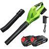 UOEONR Soffiatore a Batteria 21V, Velocità di Soffiaggio fino a 8m/Min, Velocità 15000r/min, Soffiatore Senza Fili con Batteria e Caricatore, Soffiatore per Sporco e Foglie (2 Batterie)