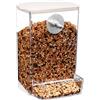 Generic Mangiatoia Da Esterno Per Uccelli - Finestra Smontabile Rifornimento Automatico, Contenitore Trasparente | Alimentatore Per Giardino Terrazza Cortile Balcone Pappagalli Galline Mangime Semi