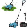 JOPWUE Tosaerba senza fili, tosaerba manuale, larghezza di taglio 21 cm, per prato fino a 50 m², altezza di taglio regolabile, con 21 V batteria 3,0 Ah e caricatore (con 1 x 3000 mAh Batteria)