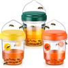 Yaqor Trappola per Vespe da Esterno 3 Pezzi - Trappole per Vespe Esterno Riutilizzabili con Esca, Wasp Trap per Giardino, Terrazzo e Balcone, Cattura Vespe Senza Sostanze Chimiche