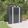 Rantry Capanno da Giardino Casetta Attrezzi Giardino Casetta da Giardino in Lamiera Casetta da Giardino Capanno Attrezzi da Giardino Attrezzi Giardino Antracite 192x108x223 cm in Acciaio Zincato A