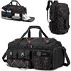 SPAHER 3 in 1 Borsone da Palestra Viaggio 60L Zaino Tattico, Nero con Rosso
