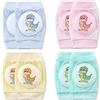 SONARIN 4 Paia Ginocchiere per Gattonare Bambini,Estive Ginocchiere per Bambini Traspiranti Ginocchiere Neonato Elastiche Scaldamuscoli Morbide Confortevole per Bambini Bambine(Dinosauro)
