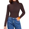 Aottori Maglia Termica Donna Collo Alto Manica Lunga | Maglietta, Slim Fit Lupetto Aderente, Elasticizzato Dolcevita Caldo Elegante, Basic, Tops, Intimo Autunno Invernale
